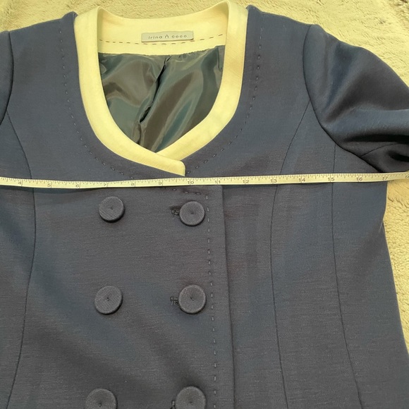 Navy blazer jacket with button closure - Picture 11 of 16